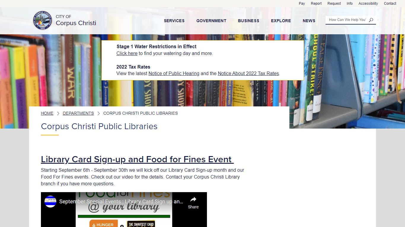 Corpus Christi Public Libraries | City of Corpus Christi